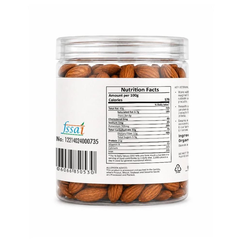 Naturesland Organic Almonds 250 Gm