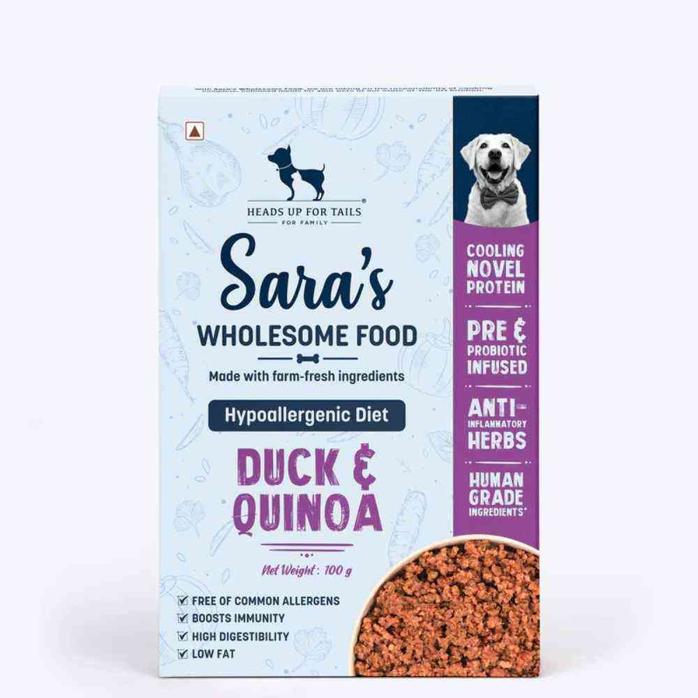 Sara’s Wholesome Hypoallergenic Duck & Quinoa Wet Dog Food 100gm