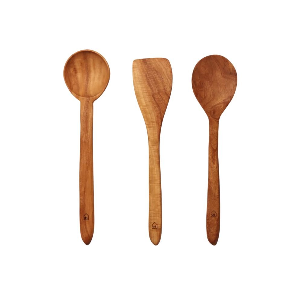 Vesta Homes Neem Wood Spoon | Set of 3
