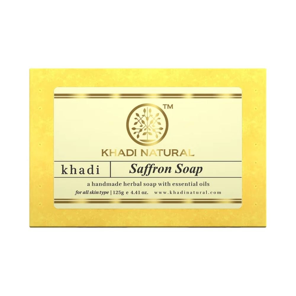 Khadi Natural Saffron Soap 100g – Ayurvedic Skin Brightening Soap